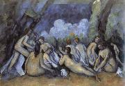 Paul Cezanne les grandes baigneuses painting